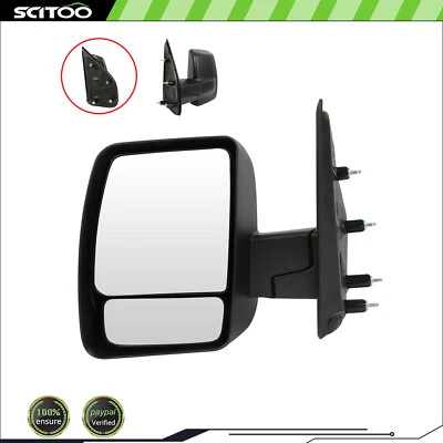 2012-2013 Fits Nissan NV 1500/2500/3500 Driver Side Mirror Black Manual Fold - Image 1 of 4
