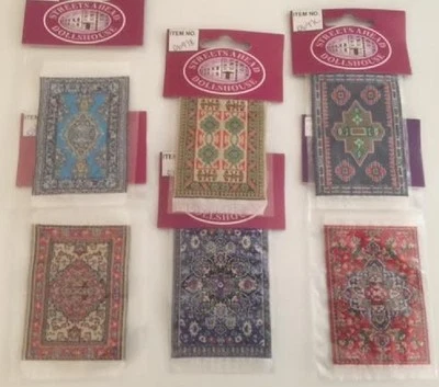 STREETS AHEAD Puppenhaus Miniatur kleiner türkischer Stil Teppich 5 cm x 7 cms