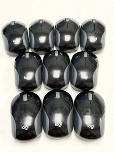 10x Logitech - M187 Mini Pocket Size Wireless Portable Mouse Black w/RECEIVERS - Picture 1 of 1