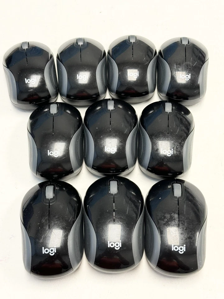 10x Logitech - M187 Mini Pocket Size Wireless Portable Mouse Black w/RECEIVERS - Image 1 of 1