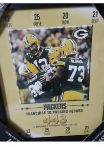Aaron Rodgers #12 QB Highland Mint NFL Green Bay Packers TD Passing Record   NEW