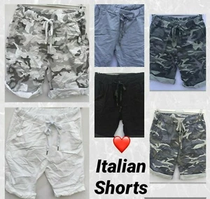  PANTALONCINI DA DONNA ITALIANI HOT PANT COTONE HOLIDAY MAGIC PANTALONI REGOLARI TAGLIE FORTI  - Foto 1 di 27