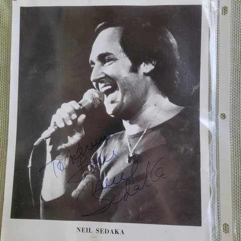NEIL SEDAKA HAND SIGNED 1960's BLACK AND WHITE PHOTO PHOTOGRAPH Cover