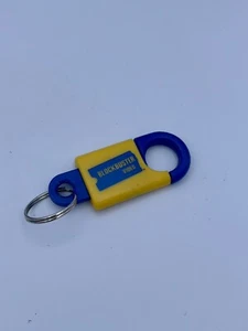 Vintage Blockbuster Video Keychain - Blue & Yellow - Picture 1 of 2