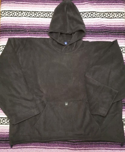 Felpa nera oversize imbottita in pile polare YZY Gap Balenciaga taglia uomo MED