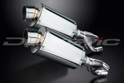 Silenciador ovalado de acero inoxidable Delkevic 9" escape Yamaha VMX1200 V-MAX 1984-2007 Foto 1 de 3