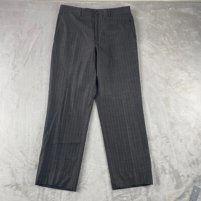 ETRO Milano Pants Men 50 (Meas. 32x29) Grey Check Wool Trousers Made in Italy - Image 1 of 4