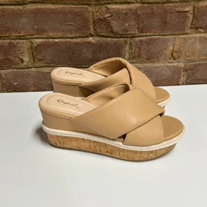 Qupid Women’s Beige Puff Slide Platform Wedge Sandal Size 6 NEW - Picture 1 of 8