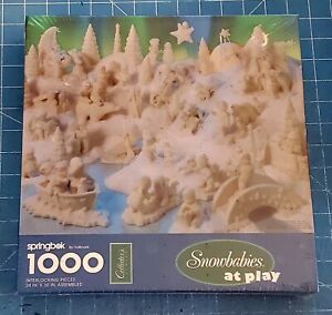 Snowbabies at Play~ Dept 56 Collectible 1000 Pc. 1995 Springbok Puzzle~ Hallmark
