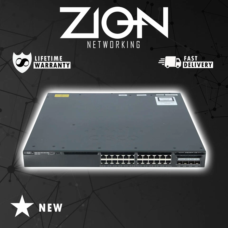 CISCO Catalyst 3650 WS-C3650-24PS-S Catalyst Switch 24 PoE 4x1G