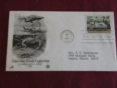 FDC #2086 *LOUISIANA WORLD EXPOSITION*5/11/84*Artcraft cachet*20c Block* - Image 1 of 2
