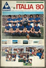 Poster Nazionale Italiana calcio Europei 1980 - Le Coq Sportif Guerin Sportivo