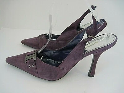 BCBGirls Purple Suede Slingback Stiletto Heels Style PL-Kerries Sz 9.5 M EU 39.5 - Image 1 of 4