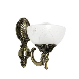 Wandlampe in Messing E14 Glas Metall Wohnzimmer Wandleuchte HENRY B-Ware - Bild 1 von 6