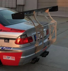 BMW E46 M3 00--06 Chassis Mounted DTM Race Spoiler Wing FRP  66" Bash Bar Drift - Bild 1 von 3