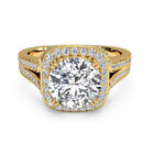 1.40 Karat Künstlicher Diamant Ehering Verlobungsring 14K Echt Gelbgold Größe 6