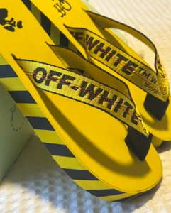 Chanclas OFF WHITE INDUSTRIAL amarillas negras para hombre - talla 43 EUR - EE. UU. 10 - Imagen 1 de 9