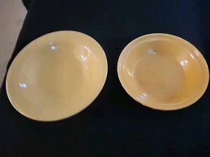 longaberger pottery Butternut Lot Of 2 Woven Traditions - Picture 1 of 9