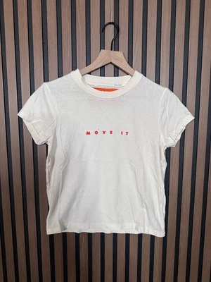 Camiseta Madre XS Mujer Marfil Superior Manga Corta 100% Algodón 'Move it' Foto 1 de 4