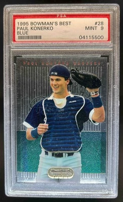 1995 Bowman's Best Paul Konerko Blue #28 Dodgers PSA 9 - Image 1 of 2