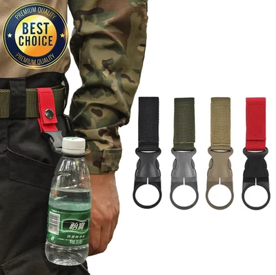 4 peças gancho fivela de correia suporte para garrafa de água clipe: cinto mosquetão EDC externo - Imagem 1 de 4