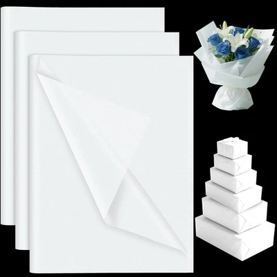 120 Pcs 14x20 Inch White Wrapping Tissue Paper for Gift Bags Christmas Wedding - Image 1 of 4