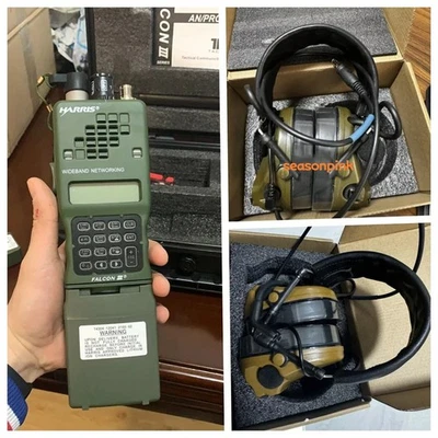 2024 TCA PRC-152A Military Aluminum Shell Radio + Comtac III Headset HARRIS Set - Image 1 of 4