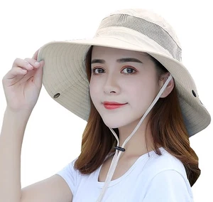 Outdoor Sun Hat Bucket Hats for Women Sun Protection Mesh Quick-Dry Cap UPF 5... - Picture 1 of 6