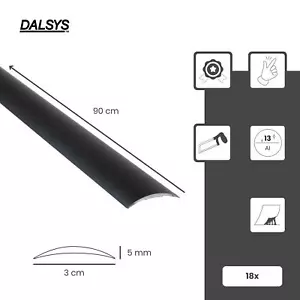 90cm Listón de transición de aluminio autoadhesivo, Perfil de nivelación - Imagen 1 de 12