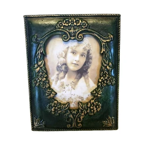 Picture Frame Ornate Dark Green Gold Heart Shape Window for 4" x 6 Photo - Bild 1 von 5