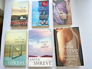 Anita Shreve X6 Novels 2 HB Hardback Bundle Light On Show/Wedding in December - Picture 1 of 16