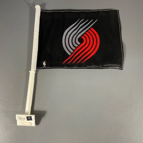 Portland Trail Blazers NBA Basketball Car Window Flag Black - Team Logo Sports Cover