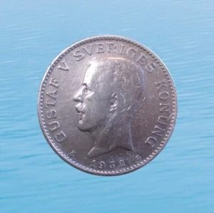 SWEDEN KRONA 1932 G SILVER GUSTAF V KM 786.2 #1300# - Picture 1 of 2