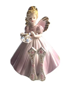JOSEF ORIGINALS 5 inch Birthday Angel Figurine Age 11 Needlework Japan Foil Tag - Picture 1 of 12