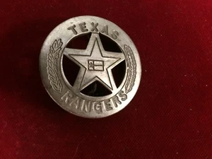Badge: Texas Ranger, with Flag Center, Lawman, Police, Old West - Picture 1 of 1
