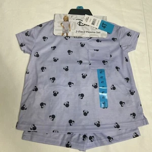 Disney Minnie Mouse Girls Toddler 2-Piece Pajama Shorts Set Purple Size 4 T - Picture 1 of 6