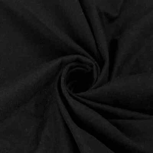 Tela de costura tejida negra .8 yd 68" 100% algodón suave translúcido Hecha en EE. UU. - Imagen 1 de 1