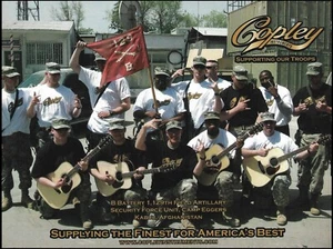 US Army 129th Field Artillery B Batería 1 Copley Guitarra Acústica Anuncio - Imagen 1 de 3