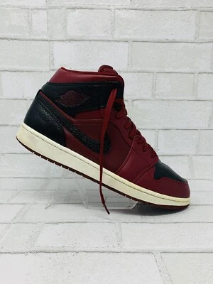 Nike Air Jordan 1 Retro Medio Reverso Prohibido Rojo Negro Talla- 13 Usado 554724-601 Foto 1 de 4