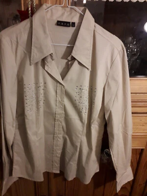 C.A.R.O,Gr.L,Bluse,beige mit Straß,neuw.16.9 - Bild 1 von 3