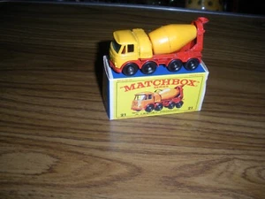 Matchbox #21 FODEN CONCRETE TRUCK NEAR MINT IN E STYLE Box 1960'S - Picture 1 of 4