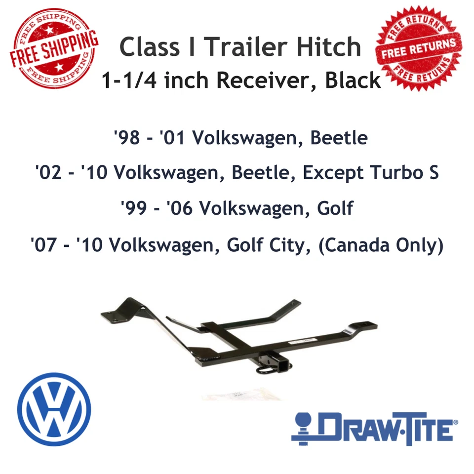 Draw-Tite 24679 Trailer Hitch Class I, 1-1/4" Receiver For Beetle Golf Golf City - Image 1 of 4
