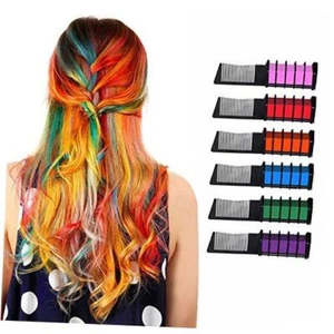 NEW Hair Chalk Comb,Temporary Hair Color Dye for Girls Age 4 5 6 7 8 9 10 Kids - Picture 1 of 8