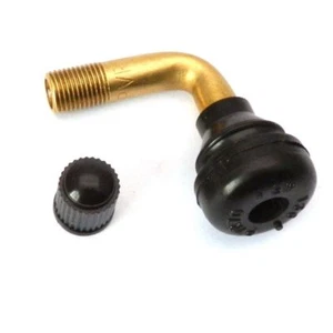 1x SNAP IN TYRE VALVE 90 DEGREE BRASS RUBBER SCOOTER BIKE - Picture 1 of 1