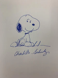 CHARLES SCHULZ - Fully Signed Cartoon - Cartoonist - 10"x8" reprint - Picture 1 of 1