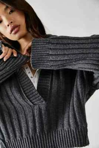 Maglione collo imbuto We The Free Rudi di at Free People grigio taglia M - Foto 1 di 2