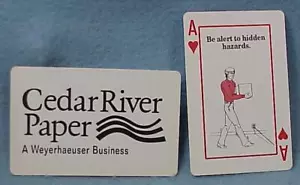 Carte da gioco Cedar River Paper - Cedar Rapids, IA - bx2 - Foto 1 di 1
