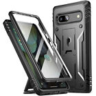For Google Pixel 7A Case | Poetic Built-In Screen Kickstand Rugged Cover Black