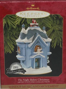Hallmark Ornament The Night Before Christmas Windup Music Movement Holiday 1997 - Picture 1 of 1