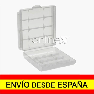 ONLINEX® Caja Almacenaje Estuche para Pilas AA Blister Transparente de Plastico a3423
